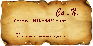 Cserni Nikodémusz névjegykártya